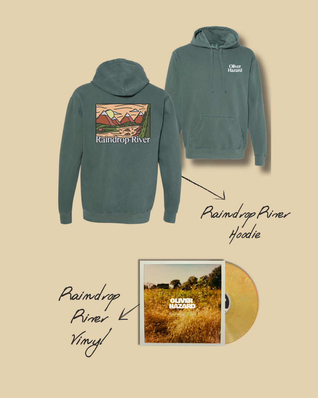 (pre-order) Raindrop River Vinyl + Hoodie